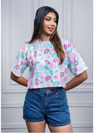 BERRY PRINT T SHIRT